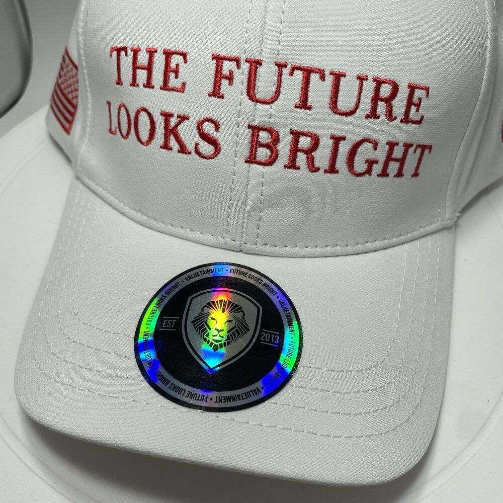 Lot of 2 Valuetainment "The Future Looks Bright" White Election Snapback Hat - Picture 3 of 15